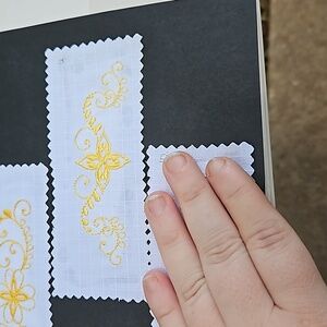 Handmade machine embroidery flower patch